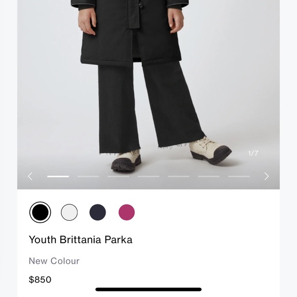 Canada Goose Black Youth Brittania Parka XL (18) (woman women xs equivalent) - Picture 2 of 14